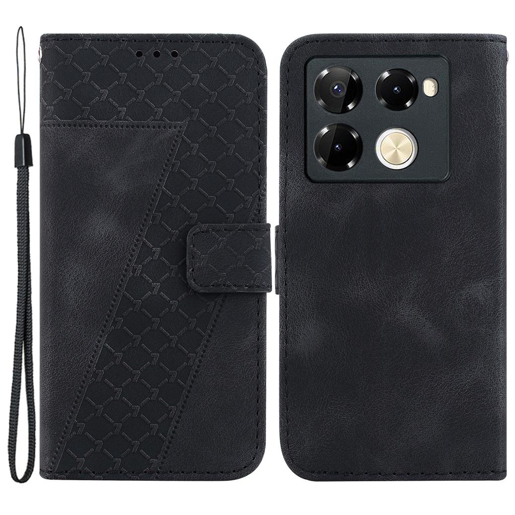 For Infinix Note 40 Pro+/Note 40 Pro 5G Cell Phone Case 7-Shaped Pattern PU Leather Cover