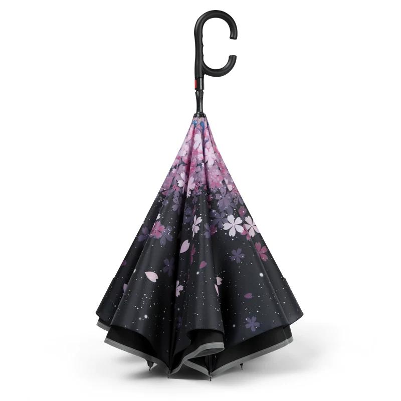 Double-Layer Umbrella for Women, Large Size, Dual-Use for Sun and Rain, Car-Mounted, Men's Reverse Umbrella, Fully Automatic, Double-Person