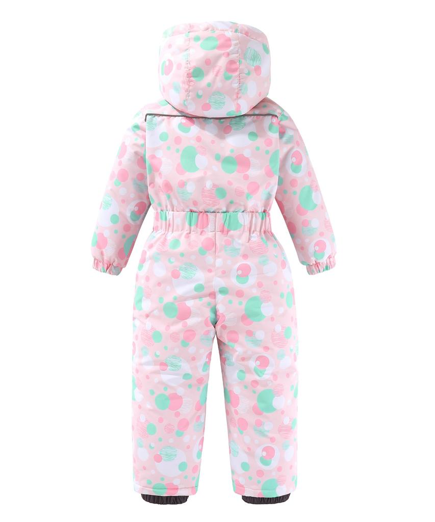 Hiheart Snowboard and Ski Adjustable and Perfect for Snow Baby Size 130 Kids' Wear, One-Piece Jumpsuit, Size, Waterproof, Warm, Play, Pink,