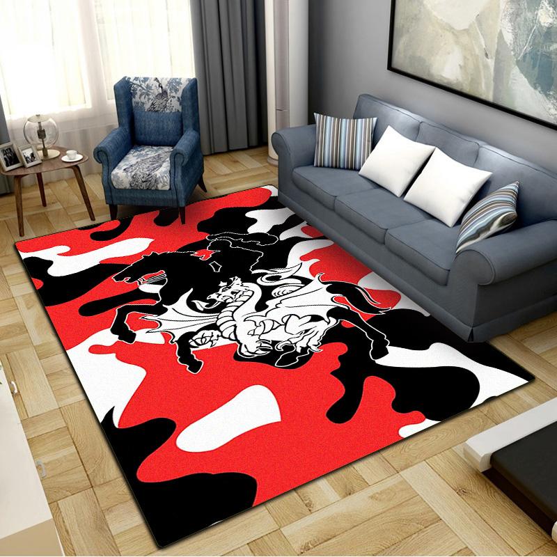 St George Dragons Carpet Rug for Living Room Bedroom Home Sofa Decoration, Kids play Non-slip Floor Mat