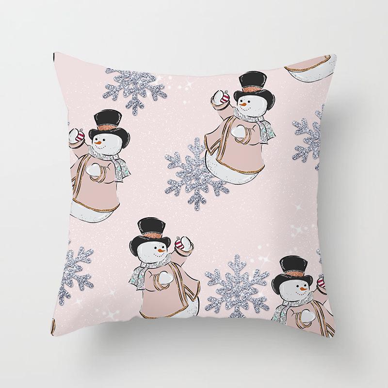 Christmas Throw Pillow Covers Holiday Home Sofa Decoration Pillow Cushion Cover