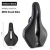 Bicycle Saddle Hollow Breathable Soft Seat Cushion MTB Shock Absorbing Non-Slip Leather Road Bike Lightweight Saddle