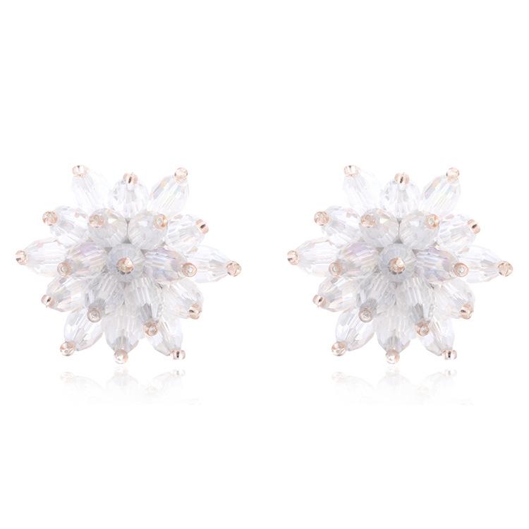 JMXD-Crystal Bead Earrings Summer Earrings Women's Exaggerated Jewelry Earrings