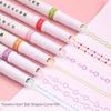 6 stk./sæt Kawaii Blomster Lineformede Highlightere Rullekuglespids Kurve Liner Markør til Skrivning Dagbog Tegning Papirvarer