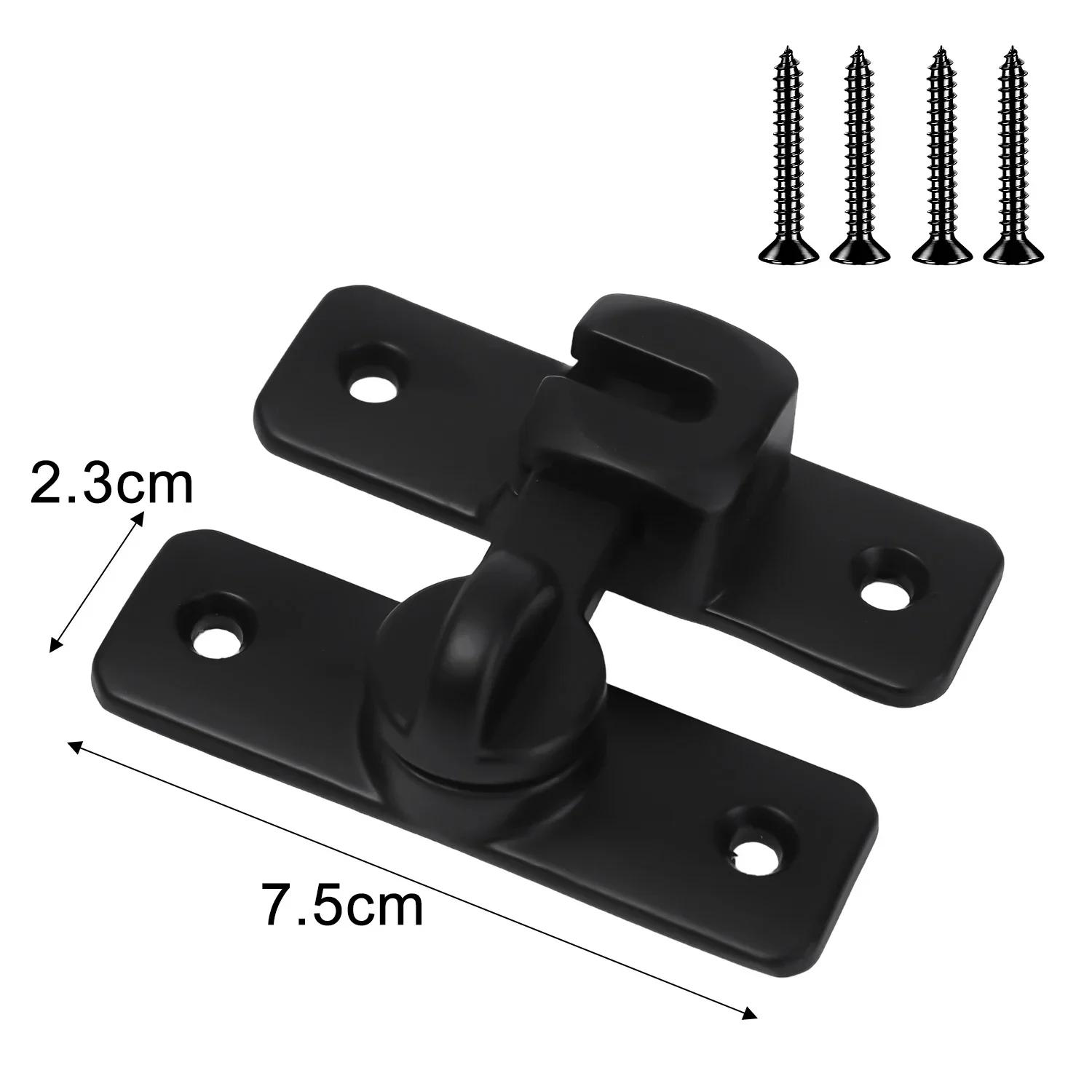 

4/1 шт. Крючок-защелка из нержавеющей стали, Замки для оконных ящиков шкафов, 90 градусов, Засов для двери амбара, Крючок, Пряжки для раздвижных ворот, Фурнитура 1set чёрный
