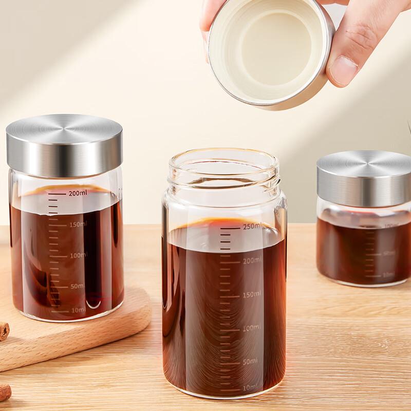 Bottles, Food-Grade High-Temperature Resistant Glass Jars, Sealed Containers, Storage Vessels, Liquid Storage Bottles, 250ml