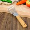 1PC Wooden Handle Non-slip Stainless Steel Kitchen Frying Spatula Cookware Frying Fish Spatula Frying Shovel Leaky Shovel