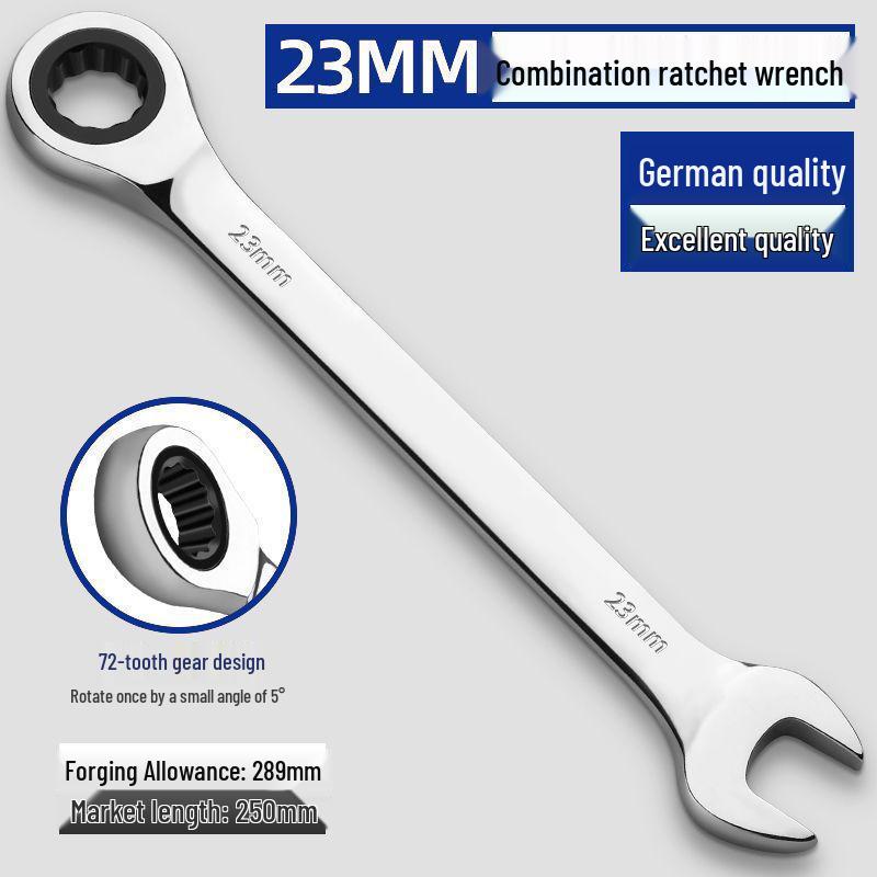 Dual-Purpose Multifunctional Ratchet Wrench Set: Open & Box-End Combination Tool Collection