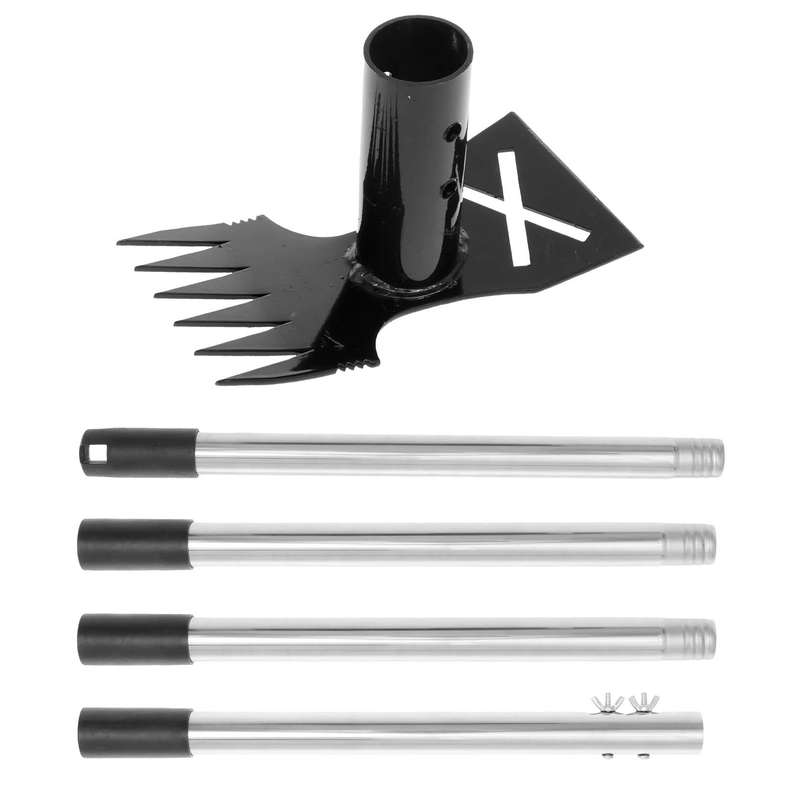 

2-in-1 Extended Weed Puller Tool Garden Rake Long Handle Multifunctional Weed Remover Shovel Manual Rooting Grass Soil Loosening чорний