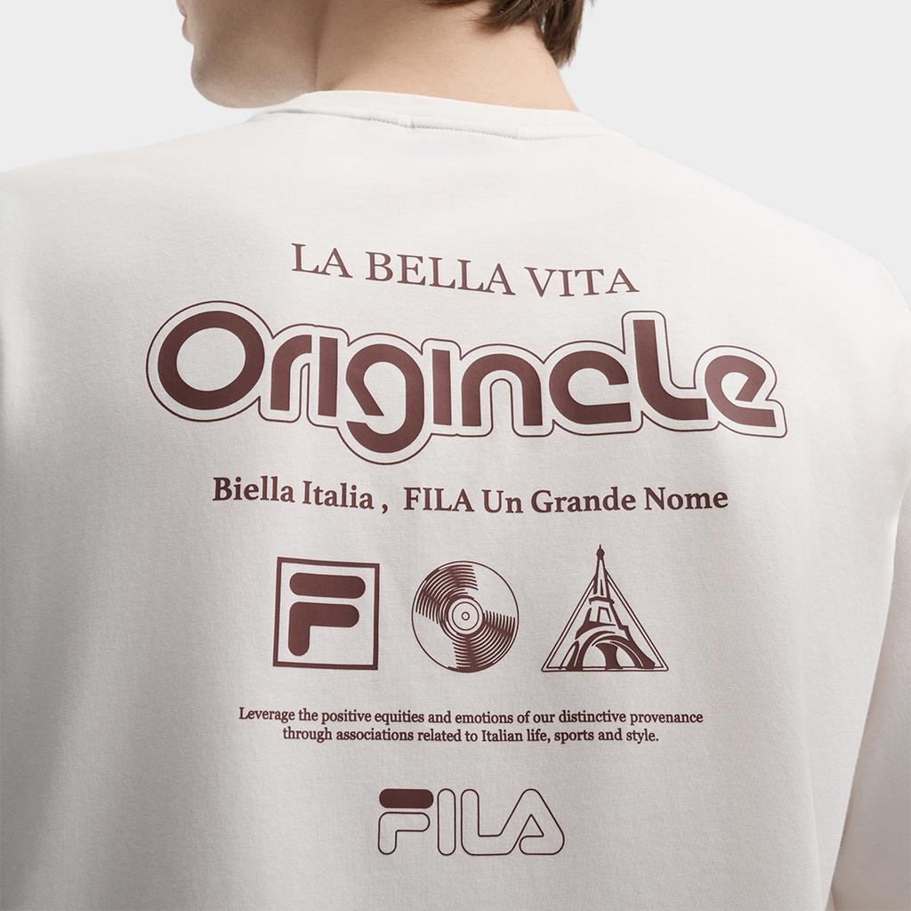 New FILA T Shirts Men's Fresh Ivory F11M439208FIV