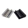 5 Strings Hardtail Bridge Guitar Bridge Saddles 5 Saddle Hardtail Zinc Alloy Tailpiece Electric Bass Bridge Replacements