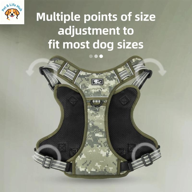551 New Multifunctional Tactical Pet Harness for Large Dogs Wear-Resistant Anti-Bite Dog Leash Malinois Training Working Vest