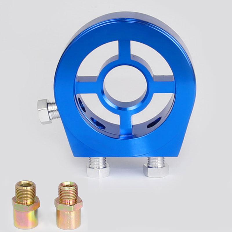 Universal Aluminum Oil Filter Sandwich Plate Adapter for Oil Pressure Temperature Gauge Kit Cooler Sensor Fit Car Auto Accessory