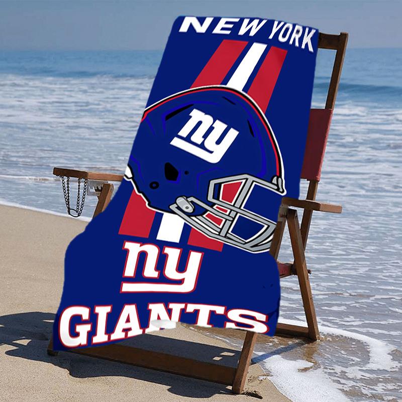 Beach Towel with New York Giants logo Pattern - soft,absorbent,machine washable Lightweight&Modern,swimming,Travel Essentials