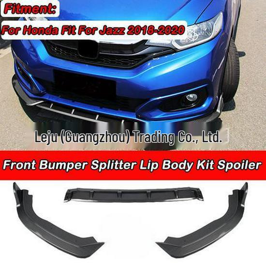 Carbon Fiber Front Lip Spoiler for 2018-2020 Honda Fit - Three-Section Body Kit