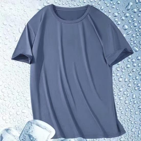Herren Schnelltrocknendes T-Shirt Atmungsaktives Netz Sportliches Sommer-T-Shirt mit Seitenstreifen Lockerer Schnitt Lässiges T-Shirt für Fitnessstudio Training Laufen Tägliches Tragen
