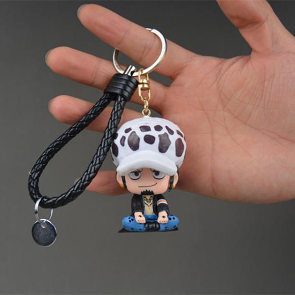 Cartoon Figure Luffy Zoro Sanji Key Chain Pendant Doll Keychain Backpack Accessories Gift ONE PIECE Lightweight Carry Portable Mini Cute