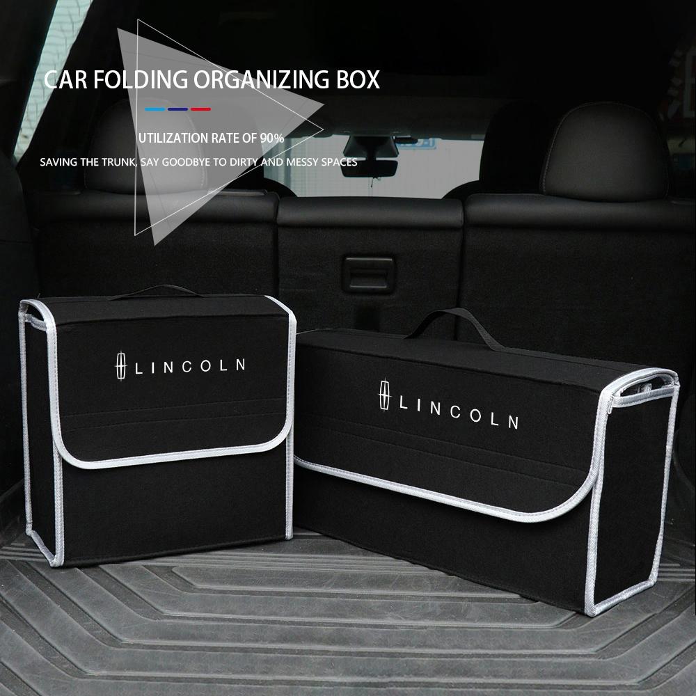 Car Trunk Organizer Box Large Capacity Folding Storage Bag For Lincoln Z Navigator Town-car Aviator MKZ Corsair Continental MKX UU111