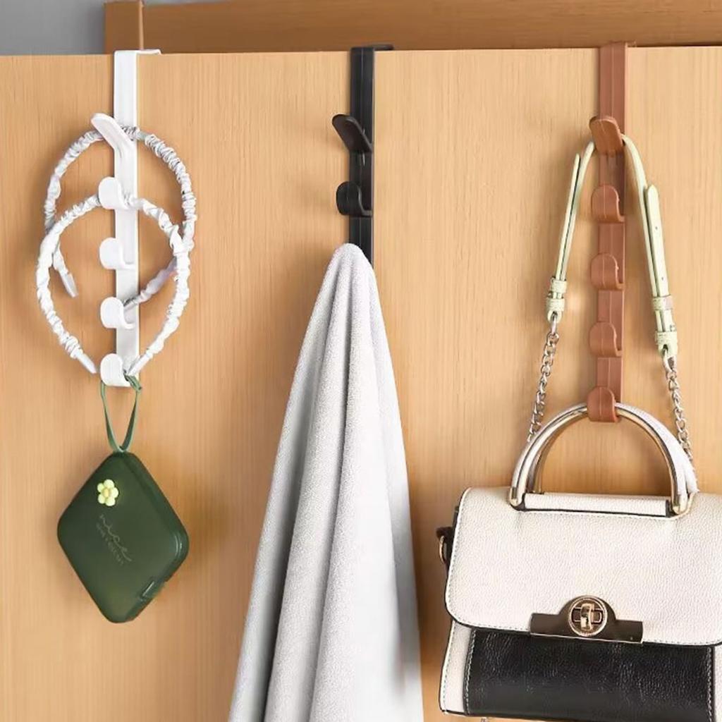 5 Hook Design Door Top Hanger Closet Kitchen Bathroom Door Towel Rack ABS Hanging Hook