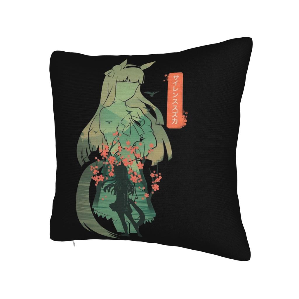 Silence Suzuka Uma Musume Anime Pillowcase Printed Cushion Cover Decorative Throw Pillow Case Cover Home Square