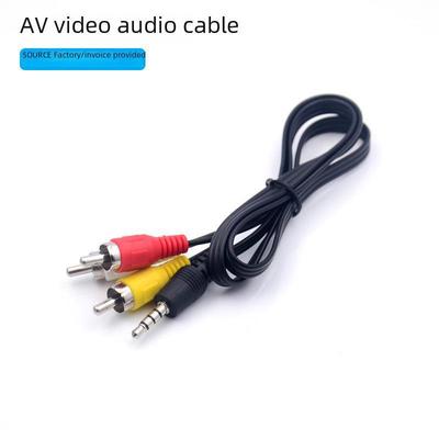 סט AV 3 ב-1: כבל שמע 3.5 מ"מ, מתאם וידאו AUX, אורך של 1 מ'/0.65 מ'/1.5 מ'.