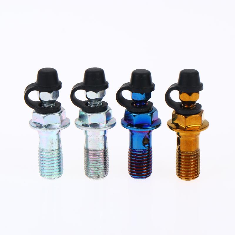 1 Conjunto de Acessórios para Motocicleta Parafuso de Sangria do Freio Parafuso Banjo M10*1.25Mm /1.0Mm Parafuso do Cilindro da Pinça de Freio para Liberação de Ar