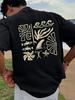 Wave Project Collage Outdoor Casual Trend Brand T-Shirt Cotton Graphic Tee Unisex Unisex Summer Streetwear
