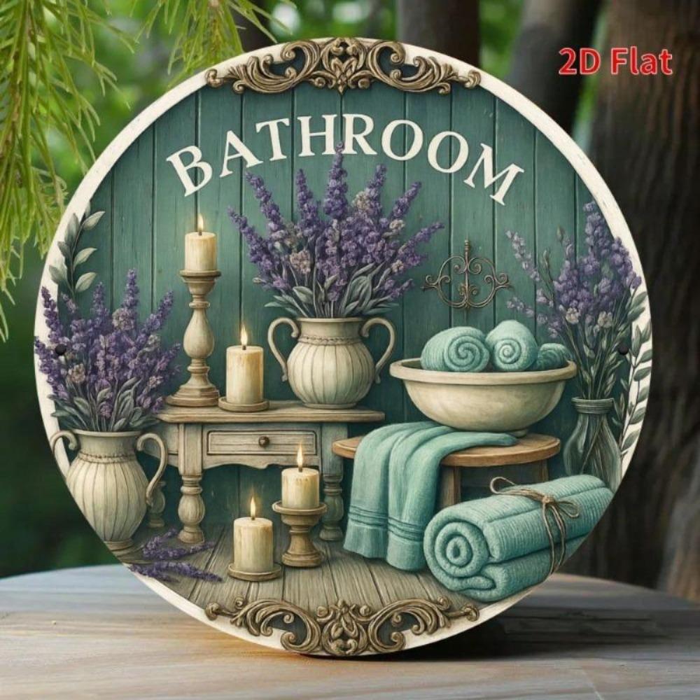 Vintage Blechschild Metall Wandkunst Heimdekoration Rustikales Badezimmer Wohnzimmer Schlafzimmer