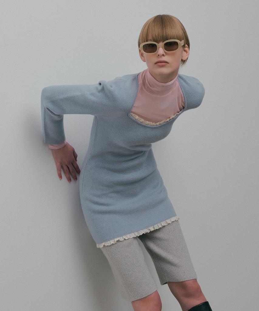 Obeodyupeulleeo Lace Trimming Knit Ops_Baby Blue