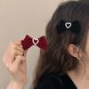 2pcs Elegant Princess Velvet Baby Hair Clip Sweet Belt Bow Heart Style Barrettes Cute Kids Girl BB Clip Children's Headwear