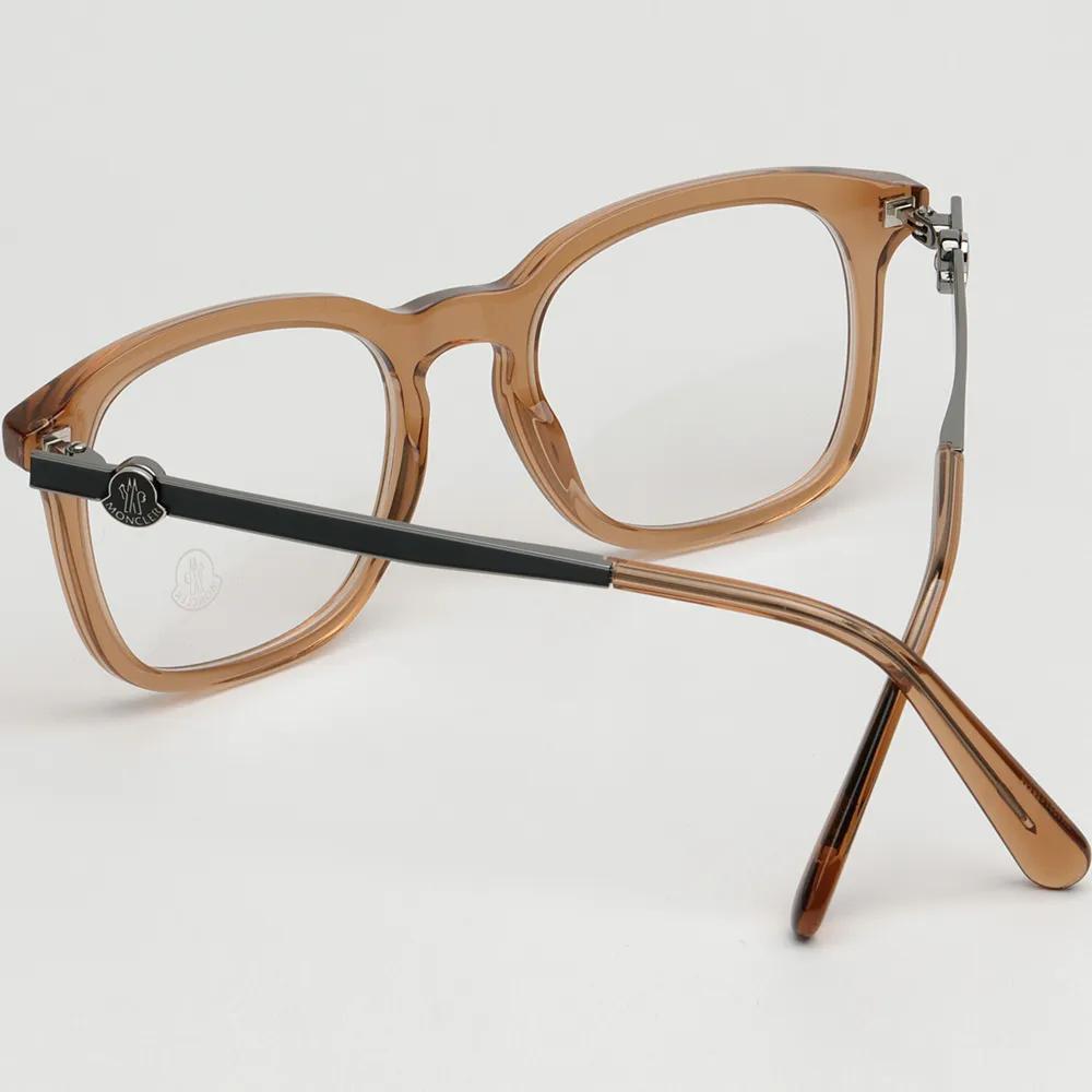 Moncler Eyeglass Frames ML5176 045 Square Fashion Clear Horn-rimmed