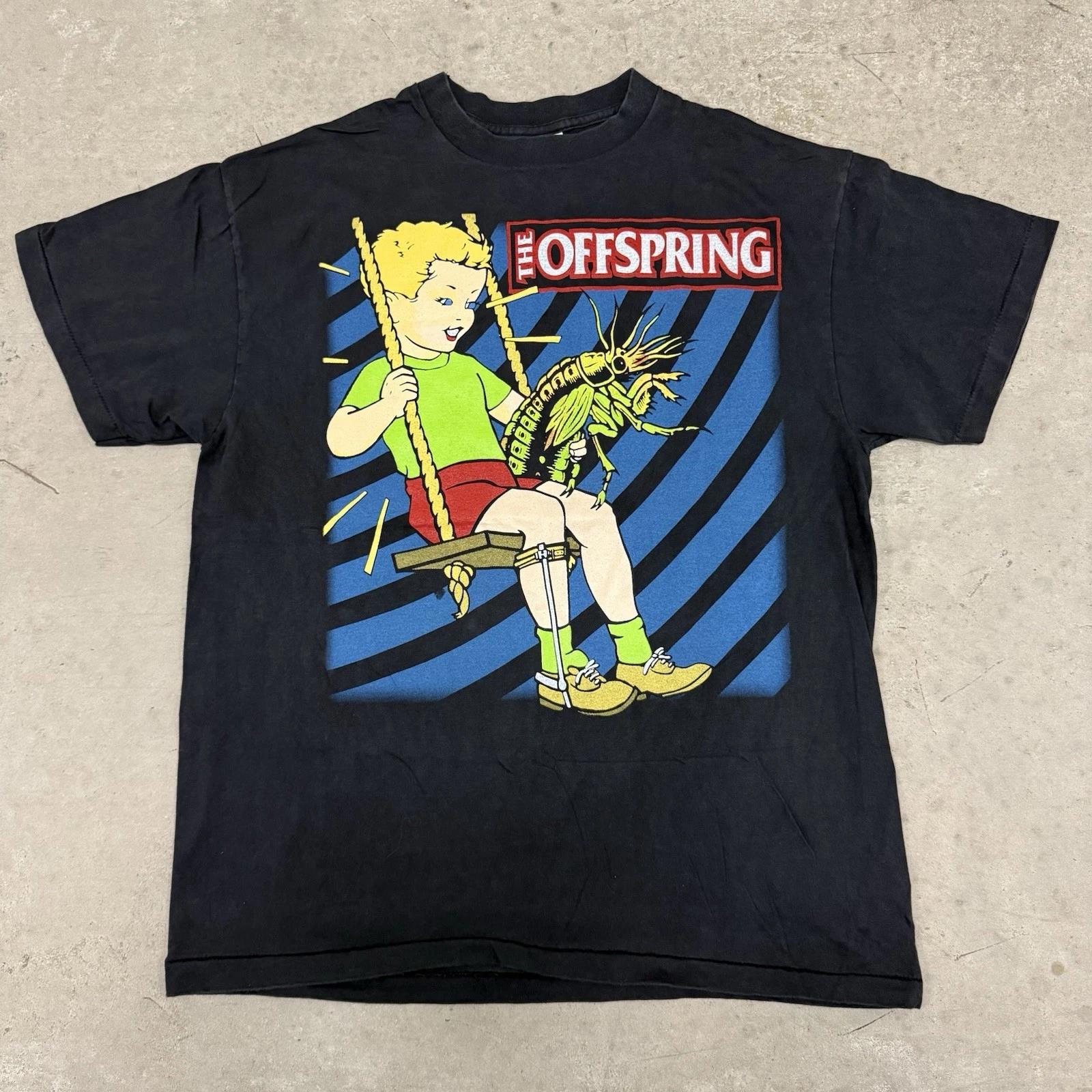 Vintage Offspring T-Shirt Mens XL America Tour Dates Concert Punk Rock 90s Reprint S