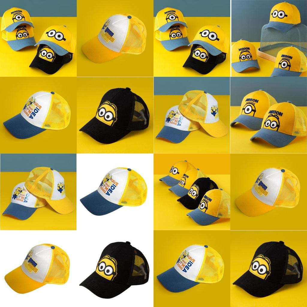Cute Embroidered Minions Baseball Cap For Kids Soft Cotton Material