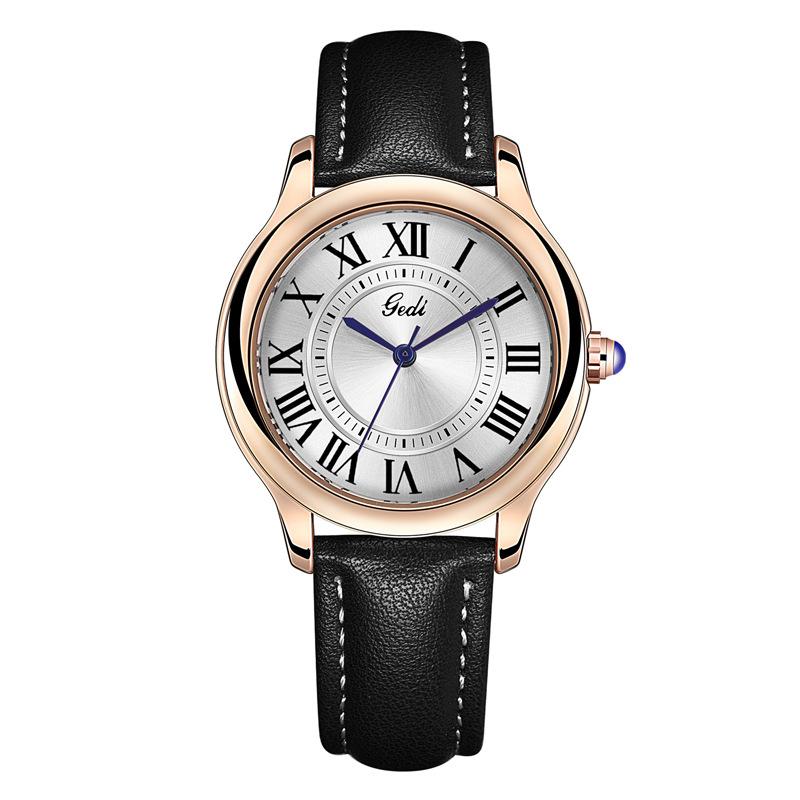 European Retro Women'S Watch Roman Temperament Versatile Belt Watch Light Luxury Niche High-End Quartz Watch