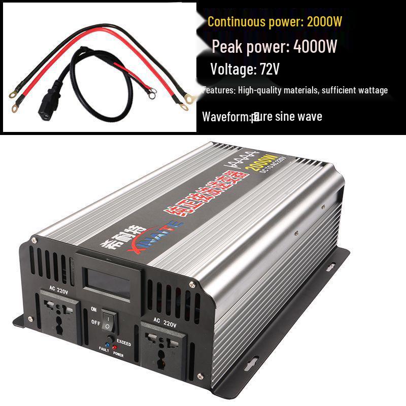Pure Sine Wave Inverter 3000W/2000W/1000W, 12V/24V/48V to 220V for Car and Home Use