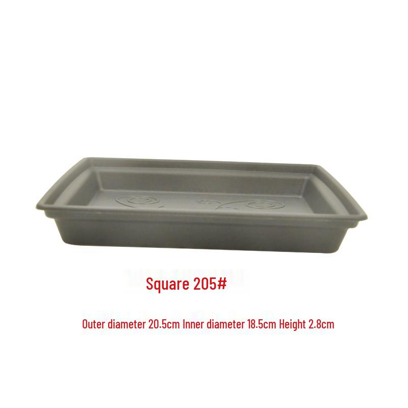 Sun-Resistant Resin Succulent Pot Tray - Deep Round Water Storage Plastic Base