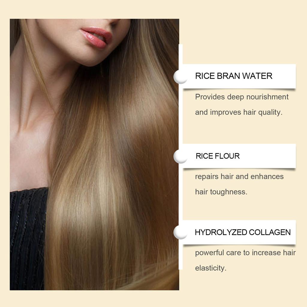 Ouhoe Nourishing Rice Water Hair Oil For Moisturized Ends And Shiny Luxurious Hair