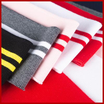 D30 Coton Teint Fil Rayures Bord-côtes Extensibles DIY Tissu Tricoté Coton Pour Encolure ourlet, Veste d'hiver, Accessoires Vêtements 88*8cm