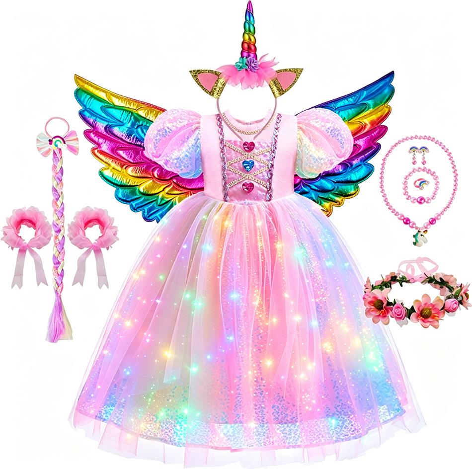 Kids Unicorn Costume LED Light Up