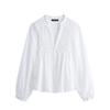 TAOP&ZA Women's V-neck Embroidered Shirt - Spring/Summer Fashion Top