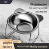 304 Stainless Steel Pet Bowl with Neck Support - Dog and Cat Feeder & Water Bowl Stand