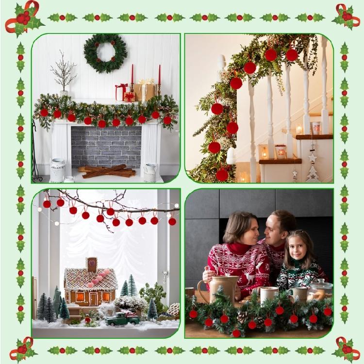 Pompoms/Hair Clip/Stocking Shape Ornament for Festival Decorations Seasonal Home Decoration Christmas Party Supplies