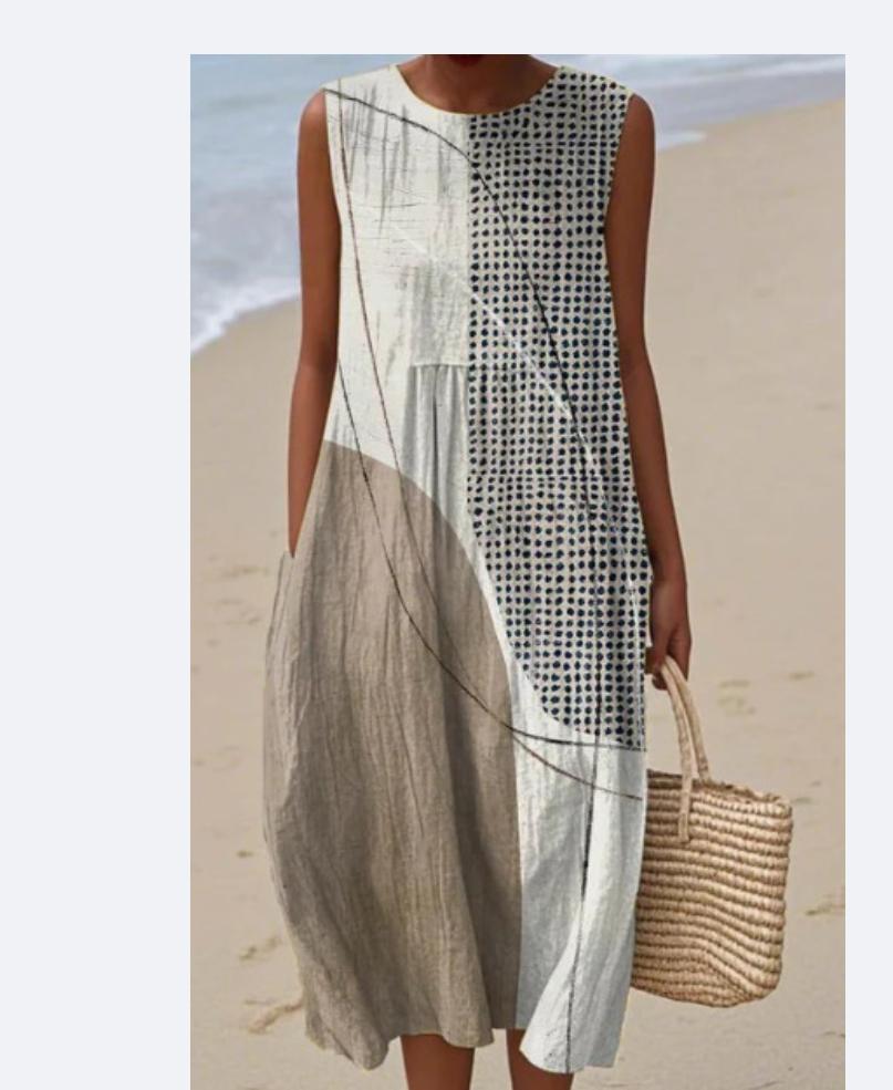 

Женское цветочное платье без рукавов для пляжа, летний сарафан свободного кроя, повседневное макси-платье с V-образным вырезом и карманами XL