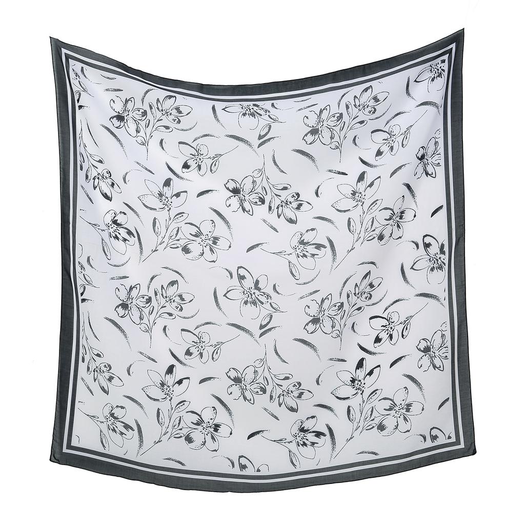 Neuer floral bedruckter 110 Quadratischer Schal Damen Muslimische Hijabs Schal Halstuch Halstuch Schals Kopftuch Bandanas Stirnband Stirnbänder