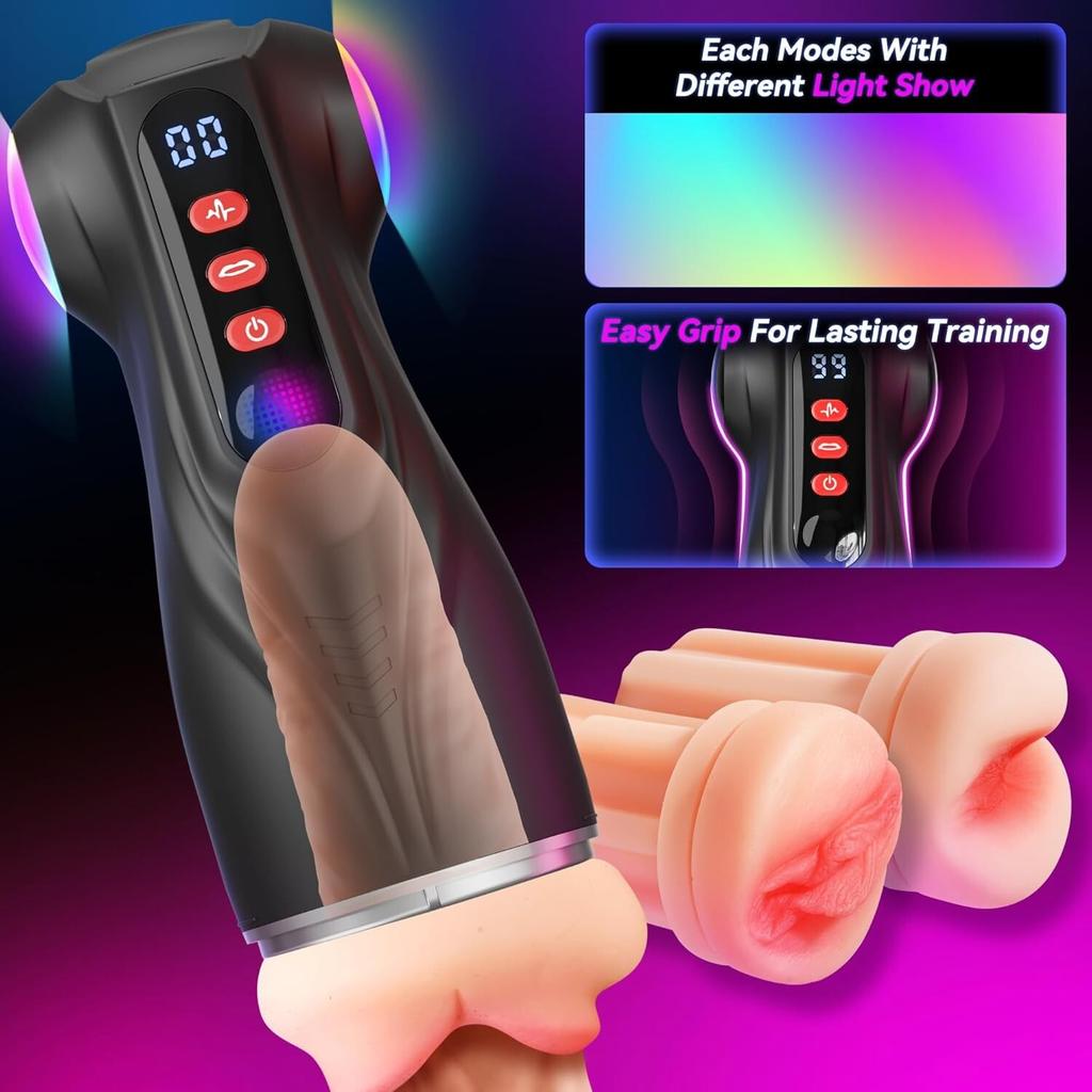 Automatischer männlicher Masturbator mit APP-Steuerung 9 Saug-, Vibrations- und Stoßmodi Sexspielzeug für Männer Penis Pumpe Erwachsenen Blowjob Stroker