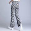 Nuevos Pantalones de Cuadros de Pierna Ancha Elásticos Sueltos de Colores Sólidos para Mujer de Primavera y Verano Pantalones Casuales de Moda Cómodos