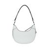 Tory Burch T Monogram Logo Print Zipper Closure Leather Crescent Bag Women Handbags Ice-Blue 158514-466