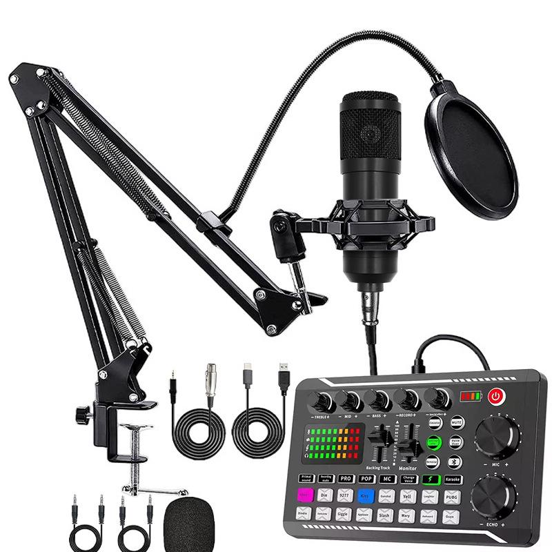 BM800 USB Microphone & Sound Card Set for Podcast Recording & Live Broadcasts