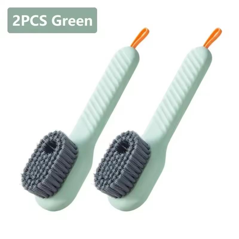 1/2Pcs Multifunction Cleaning Shoe Brush Soft Automatic Liquid Shoe Brush Long Handle Clothes Soap Brush with Hook Clean Tool