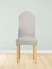Cover Chair Rounded Backrest Light Gray Velvet
